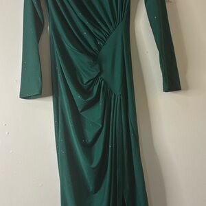 CBR Dark Green Long Sleeve Dress